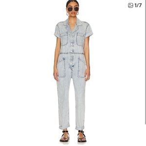 Pistola Women's Light Gray Denim Overalls